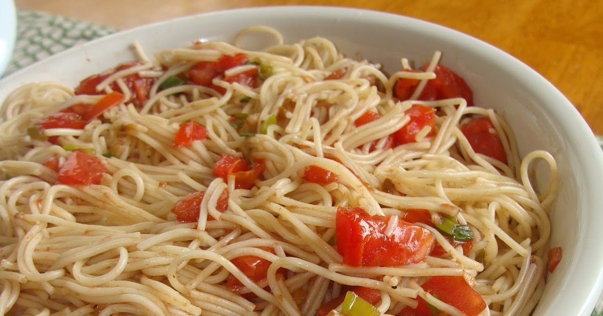 Angel Hair Pasta Salad with Balsamic Tomatoes